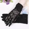 Guantes de Protección Solar para Mujer, Antideslizantes, Seda de Hielo, Ciclismo y Conducción al Aire Libre, Encaje de Verano, Delgados, Alta Elasticidad, Pantalla Táctil, Transpirables, Amigables con la Piel