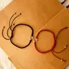 Pulsera Tejida a Mano Ping An Joy Estrella de Seis Puntas Retro Todo Fósforo Cuerda de Mano de Pareja de Gama Alta Pulsera para el Mejor Amigo del Estudiante