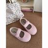 Zapatos Mary Jane de un solo piso con puntera redonda, suela gruesa, estilo fragante para mujer, nuevos 2024 Otoño e Invierno, versátiles, estilo retro francés, de tacón alto, estilo Birkennedy