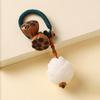 Llavero con colgante de loto con raíz de Bodhi para coche, madera de durazno, bonito y exquisito colgante para teléfono móvil, pequeño adorno para hombres y mujeres.