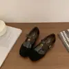 Novos Sapatos Mary Jane Planos Confortáveis Estilo Retrô Primavera/Verão 2026 para Mulheres Camélia Francesa Versáteis de Bico Baixo
