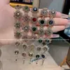 Pulsera de Cristal de Zirconia Colorida Estilo Palacio Retro de Lujo Ligero Nueva Celebridad de Internet Temperamento Simple Pulsera de Gama Alta