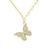 Collar de Mariposa de Plata S925 para Mujer Estilo Mori Lujo Ligero Elegante Colgante de Diamantes Completos Cadena para el Cuello Elegante de Alta Gama Nuevo Estilo Cadena para Clavícula