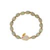 Yilu Plata S925 Plata Esterlina Chapado en Oro Hetian Jade Sapundum Explosiones Este Año Conejo de Jade Passepartout Pulsera Linda