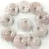 Venta caliente transfronteriza gema natural Ágata de cristal 18 mm hebilla de seguridad pendientes colgantes accesorios de joyería DIY