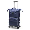 Mochila de Viagem Fashion para Curta Distância com Rodinhas Universal, Haste Retrátil, Impermeável, Grande Capacidade, Puxador Traseiro, Uso Duplo, Alça Dupla, Dobrável