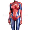 Macacão uniforme sexy estilo abstinência do Homem-Aranha, justo, com estampa estilo influencer de desejo puro e zíper