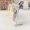 Suporte expositor pequeno de acrílico para cartões de disco de CD, porta-retrato de 3 polegadas, decoração de mesa, caixa de armazenamento de álbuns, tijolo de cartão