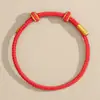 Ano do Cavalo Pulseira do Ano do Zodíaco com Cordão Vermelho Tecida à Mão Estilo Étnico Pulseira de Casal Masculina e Feminina Pequeno Presente de Ano Novo Atacado