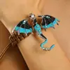 Pulseira Tecida à Mão com Dragão de Esmalte Vintage de Nicho Pulseira de Dragão Cravejada com Diamantes Transfronteiriça Europeia e Americana Joia Versátil Personalizada para Homens