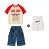 Ropa Infantil de Calle Moderna para Niños y Niñas Marca Hip-Hop Holgada Atuendo de Calle para Actuación Kit de Batería
