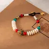 Pulseira turquesa colorida estilo étnico tibetano pulseira retrô artística da moda Nepal pulseira de corda trançada jogo cultural criativo