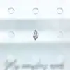 Brincos de Pino Pequenos de Amendoim em Liga de Titânio F136 com Zircônia Brincos de Pino Labret em Titânio G23 com Rosca Interna Joias para Piercing