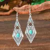 Aretes de Turquesa Europeos y Americanos Nuevos Aretes de Borla Bohemios Aleación Geométrica Retro Elegante Exagerada Joyería para la Oreja