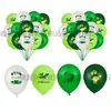 Paquete de Globos de Látex de Dinosaurio de 12 pulgadas Decoración de Fiesta de Cumpleaños Infantil de la Jungla Juego de Globos Transparentes con Lentejuelas Estampadas