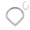 Piercing de nariz argola fechada multifuncional brincos de lua de zircônia piercing de lábio coração de pêssego joias para perfuração de septo nasal por atacado