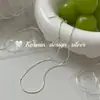 Ins Coreano Nicho Simple Joyería de Plata Brillante Plata de Ley S925 Cadena de Hueso de Serpiente de Gama Alta Modelo Básico Versátil