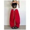 Comercio Transfronterizo Danza Jazz Casual Pantalones de Pierna Ancha Pantalones Deportivos Nuevos Pantalones de Trabajo Estilo Americano para Mujer Corte Holgado Pantalones Largos