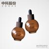 Fabricante 30ml 50ml Botella con Gotero de Bulbo Forma Especial Sub-Botella para Aceite Esencial con Gotero de Anillo de Madera Botella para Líquido Esencia Venta al por Mayor
