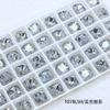 Rhinestones Cuadrados de 10 mm para Uñas Dongzhou, Cristales Cuadrados y Redondos Coloridos de Uñas Artísticas DIY de Moda, Decoraciones Cuadradas para Uñas al por Mayor