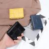 Cartera de Piel de Cordero para Mujer, Estilo Corto, Nuevo Modelo 2026, Diseño Coreano de Nicho Estilo Ins, Cartera Pequeña Plegable de Cuero Genuino Tejido