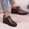 Novedad Moda Otoño e Invierno 2025 Zapatos de Algodón Versátiles para Mujer, Planos Antideslizantes Casuales de Suela Blanda Cálidos con Cremallera Lateral para Mujer
