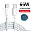 [Atacado de fábrica] para Huawei 66W linha de dados trançada millet apple 15PD20W linha de dados de carregamento rápido