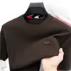 Camiseta Térmica de Moda para Hombres de Mediana Edad, Nuevo Modelo 2026, Suéter Casual de Moda con Cuello Redondo, Venta al por Mayor y Dropshipping