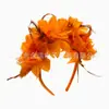 Fábrica de Origen de Nuevos Accesorios Halloween Flor de Plumas Accesorios para el Cabello Flor para la Cabeza Venta al por Mayor Diadema de Halloween Hebilla para la Cabeza de Mujer