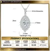 Transmisión en vivo de comercio exterior transfronterizo: Elegante conjunto de collar con colgante de marquesa de lujo europeo y americano 5*10 plata de ley S925 moissanita