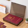 Caixa de armazenamento de documentos para uso doméstico, adequada para guardar escrituras de imóveis, certidões de registro civil, documentos A4 e organizar arquivos e documentos importantes do escritório.