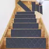 Alfombrillas para Escaleras Transfronterizas Autoadhesivas Alfombra Grabada Absorbentes Peldaños Sin Pegamento Autoadhesivas Alfombrillas para Peldaños Antideslizantes Resistentes al Desgaste Alfombrillas para Escaleras