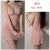 Guiruo Sexy V Profundo Almohadilla Plus en el Pecho Encaje Transparente Rayas Ajustado Espalda Descubierta Camisón de Tirantes para Mujer Ropa de Casa 4461