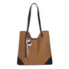 Bolsa Tote Transfronteiriça Estilo Coreano Nicho Luxo Leve Feminina Fashionável Grande Capacidade Retro de Ombro Transversal