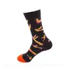 Calcetines Divertidos de Moda Novedosos Talla 37-44 Calcetines de Longitud Media para Hombres y Mujeres Calcetines Rústicos Calcetines de Algodón Calcetines de Pintura al Óleo Flor Real