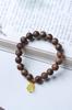 Pulsera de Agarwood Natural con Cuentas de Hoja de Jade Pulsera para Mujer, Cuentas de Joyería Fina Retro, Nuevo Estilo Chino