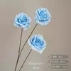 Flores Artificiais Azuis para Casamento Flores Falsas de Teto Decoração de Casamento Parede de Flores Arranjo de Flores de Chão para Casamento Materiais para Arranjo de Flores de Seda