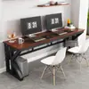 Mesa de estudo dupla estilo taiwanês para estudantes, mesa de computador, mesa de estudo simples para quarto, mesa de escritório moderna para casa