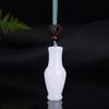 Colgante de Jade Seda Dorada de Xinjiang, Colgante de Jade Blanco Seguro y Marca Wu Shi, Hebilla de Seguridad Blanca Grasa de Cordero, Colgante de Jade Calabaza Marca Pan