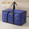 Bolsa Tote Grande de PP Tecido, Bolsa Transparente para Mudança, Saco para Armazenamento de Colchas e Roupas, Caixa Organizadora Tecida à Prova de Umidade Fábrica