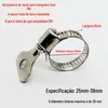 Pequeno cabo americano de aço inoxidável, argola para garganta, braçadeira para tubo de gás, tubo de água, argola fixa, argola para garganta