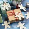 Adornos de Jengibre Navideños Piezas de Madera en Blanco Piezas Huecas de Madera Manualidades Navideñas DIY Decoraciones para Fiestas Familiares Decoraciones Colgantes