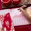 Libro de Regalos de Contabilidad de Bodas, Libro de Firmas de Regalo de Bodas de Lujo con Flocking y Brillo, Libro de Firmas, Libro de Regalos de Bodas