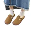 Zapatos de mujer modernos y versátiles estilo Birkenstock, perfectos para estudiantes, con diseño retro, estilo slip-on, suela suave, agarre antideslizante y calidez para otoño e invierno. Zapatos de mujer estilo coreano