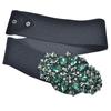 Novo cinto largo europeu e americano transfronteiriço para mulheres, doce, elegante, cor, com strass incrustado, selo de cintura, em estoque, atacado