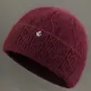 Gorro de invierno para mujer de mediana edad y ancianas, forrado de polar, cálido, gorro de lana tejido, adecuado para madres, abuelas y mujeres mayores, gorro de algodón estilo pullover