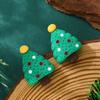 Brincos de resina de Natal dos desenhos animados transfronteiriços feminino outono e inverno personalidade bonito árvore de Natal velho sino brincos brincos atacado