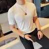 2026 Verano Nuevo Hombre Hombre Manga Corta Moda Versátil Casual Cuello Redondo Manga Corta Camiseta Venta Directa de Fábrica Dropshipping