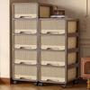 Gabinete de Almacenamiento Tipo Cajón Gabinete de Almacenamiento Sin Instalación Estilo Antiguo Hogar Sala de Estar Gabinete de Snacks Multicapa Gabinete de Noche para Dormitorio