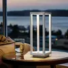 Luminária de mesa recarregável, luz ambiente, luminária de mesa decorativa para bares e restaurantes, luminária de acampamento externa, luminária de mesa LED touch criativa para cabeceira